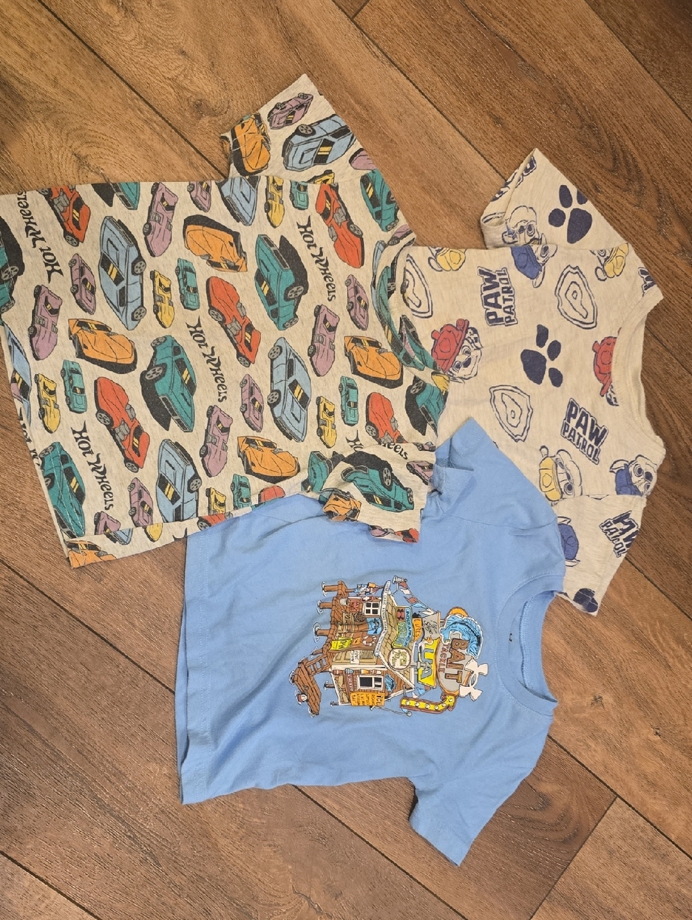3-Pack Kids Graphic Tees - Cars, Paw Patrol & Beach Print